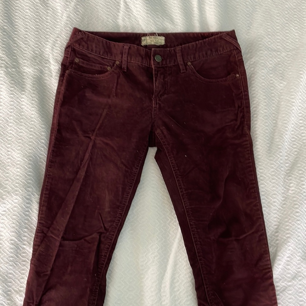 Free People Skinny Purple Corduroys size 29